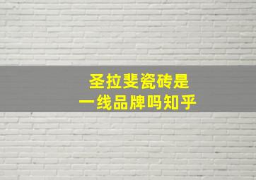 圣拉斐瓷砖是一线品牌吗知乎