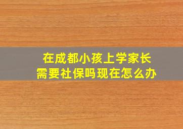 在成都小孩上学家长需要社保吗现在怎么办