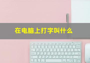 在电脑上打字叫什么