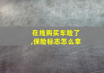 在线购买车险了,保险标志怎么拿