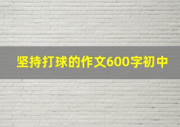 坚持打球的作文600字初中