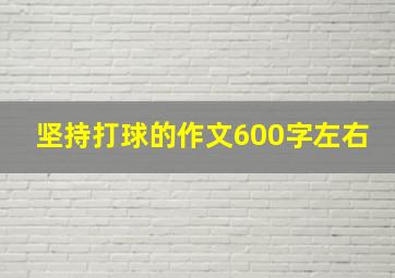 坚持打球的作文600字左右