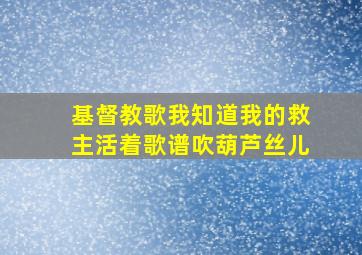 基督教歌我知道我的救主活着歌谱吹葫芦丝儿