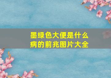 墨绿色大便是什么病的前兆图片大全