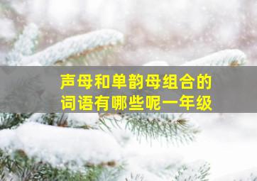 声母和单韵母组合的词语有哪些呢一年级