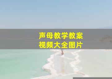 声母教学教案视频大全图片