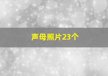 声母照片23个