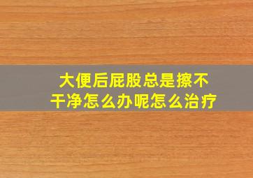 大便后屁股总是擦不干净怎么办呢怎么治疗