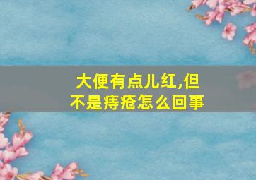 大便有点儿红,但不是痔疮怎么回事