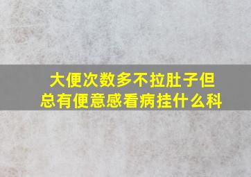 大便次数多不拉肚子但总有便意感看病挂什么科