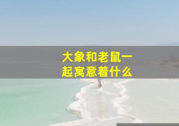 大象和老鼠一起寓意着什么