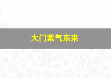 大门紫气东来