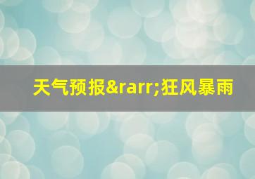 天气预报→狂风暴雨