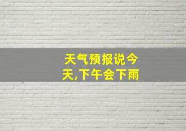 天气预报说今天,下午会下雨