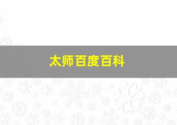 太师百度百科