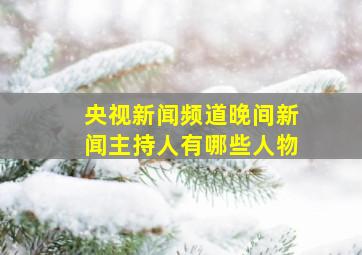 央视新闻频道晚间新闻主持人有哪些人物