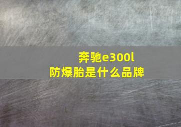 奔驰e300l防爆胎是什么品牌