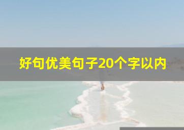 好句优美句子20个字以内