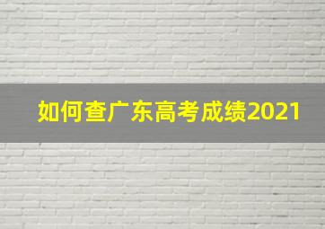 如何查广东高考成绩2021