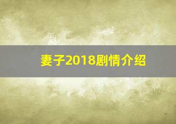 妻子2018剧情介绍