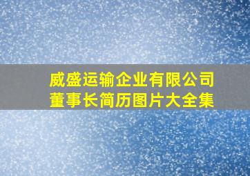 威盛运输企业有限公司董事长简历图片大全集