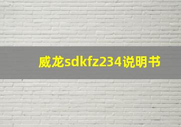 威龙sdkfz234说明书