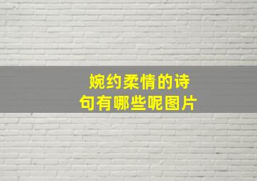 婉约柔情的诗句有哪些呢图片