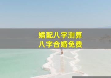 婚配八字测算八字合婚免费