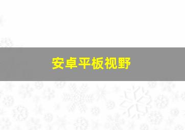 安卓平板视野