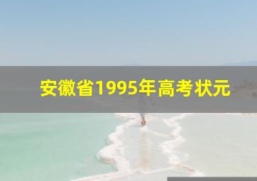 安徽省1995年高考状元