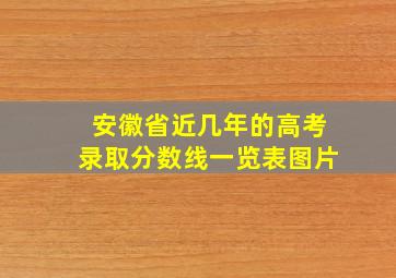 安徽省近几年的高考录取分数线一览表图片