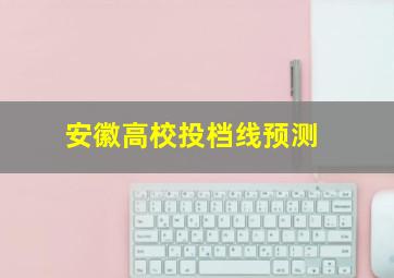 安徽高校投档线预测