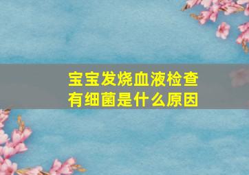 宝宝发烧血液检查有细菌是什么原因