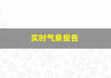 实时气象报告