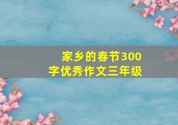 家乡的春节300字优秀作文三年级