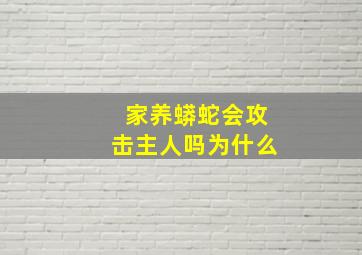 家养蟒蛇会攻击主人吗为什么