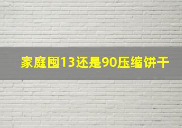 家庭囤13还是90压缩饼干