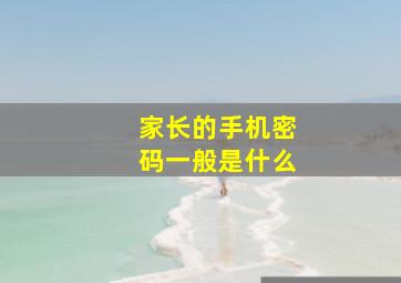 家长的手机密码一般是什么