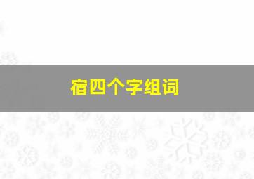 宿四个字组词