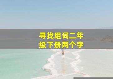 寻找组词二年级下册两个字