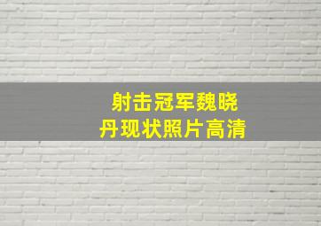 射击冠军魏晓丹现状照片高清