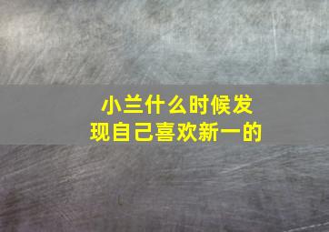 小兰什么时候发现自己喜欢新一的