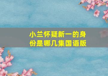 小兰怀疑新一的身份是哪几集国语版