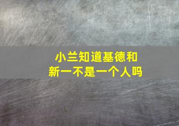 小兰知道基德和新一不是一个人吗