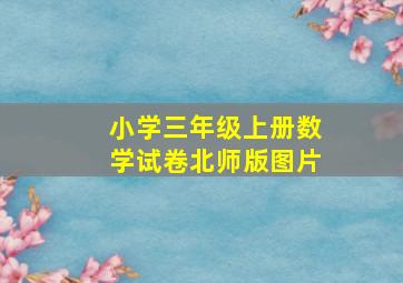 小学三年级上册数学试卷北师版图片