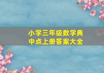 小学三年级数学典中点上册答案大全