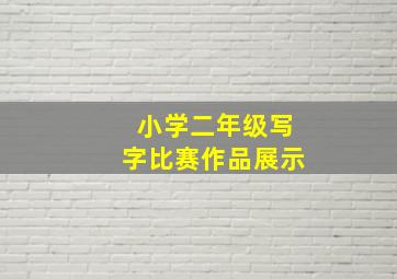 小学二年级写字比赛作品展示