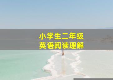 小学生二年级英语阅读理解