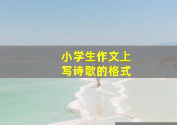 小学生作文上写诗歌的格式