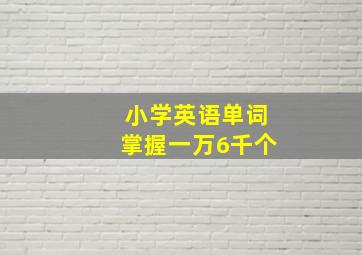 小学英语单词掌握一万6千个